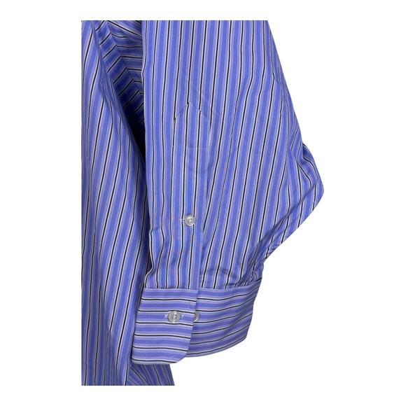 NWT Polo Ralph Lauren Durham Button Down Shirt 23 34/35 4XB Blue Vertical Strip - Picture 5 of 15